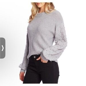 CeCe Light Gray Knit Sweater